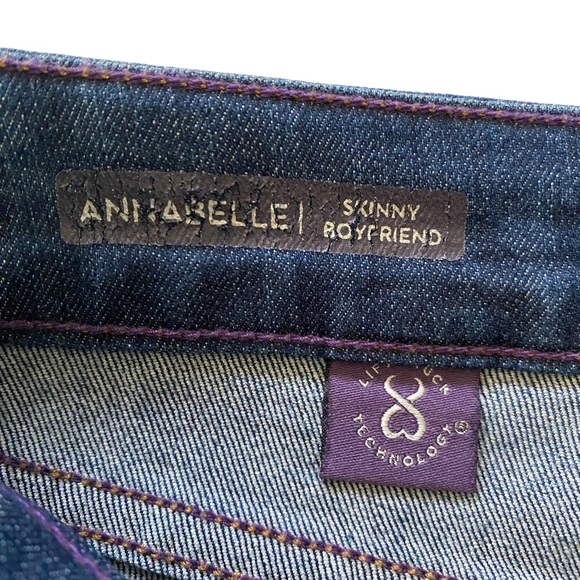 NYDJ Lift Tuck Technology Annabelle Skinny Boyfriend Cuffed Hem Jeans Size 6 - Picture 4 of 14